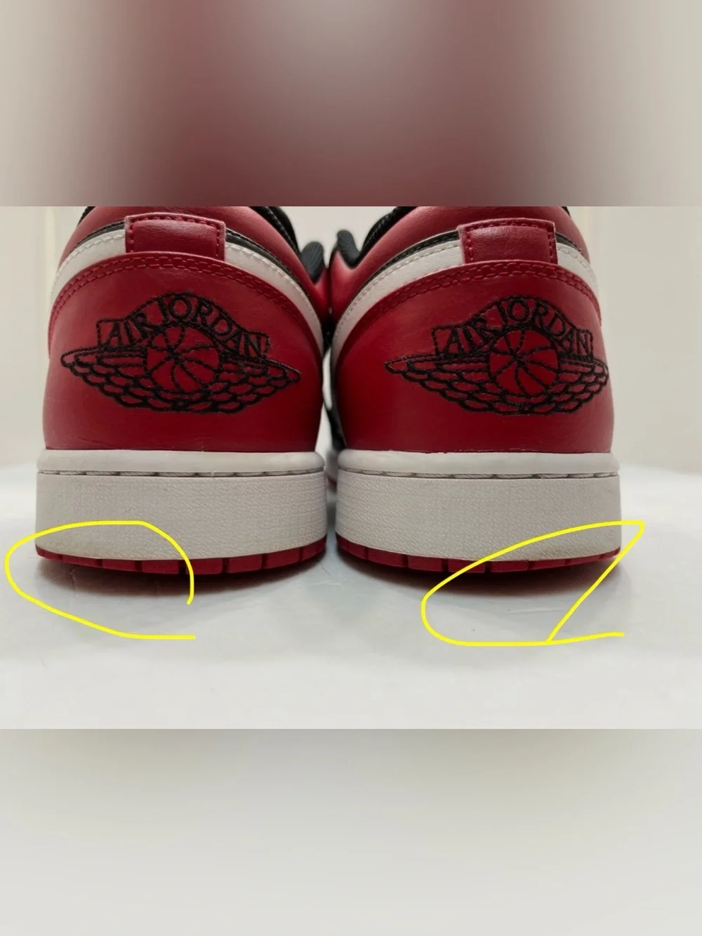 Nike Air Jordan 1 Low Alternate Bred Toe Black Gym Red 553558-066 Size 14